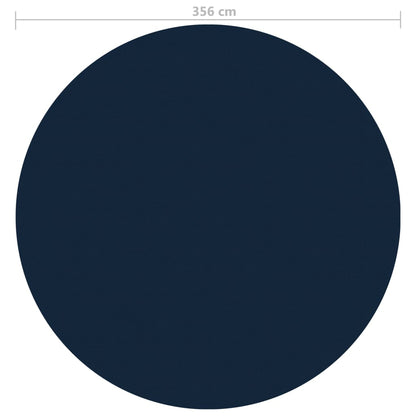 Película p/ piscina PE solar flutuante 356 cm preto e azul