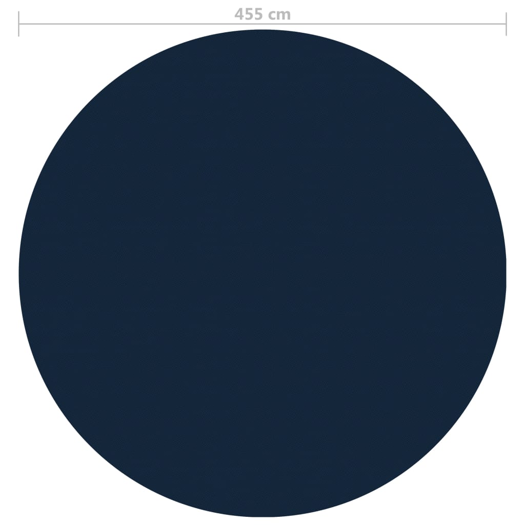 Película p/ piscina PE solar flutuante 455 cm preto e azul