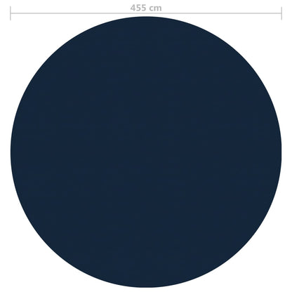 Película p/ piscina PE solar flutuante 455 cm preto e azul