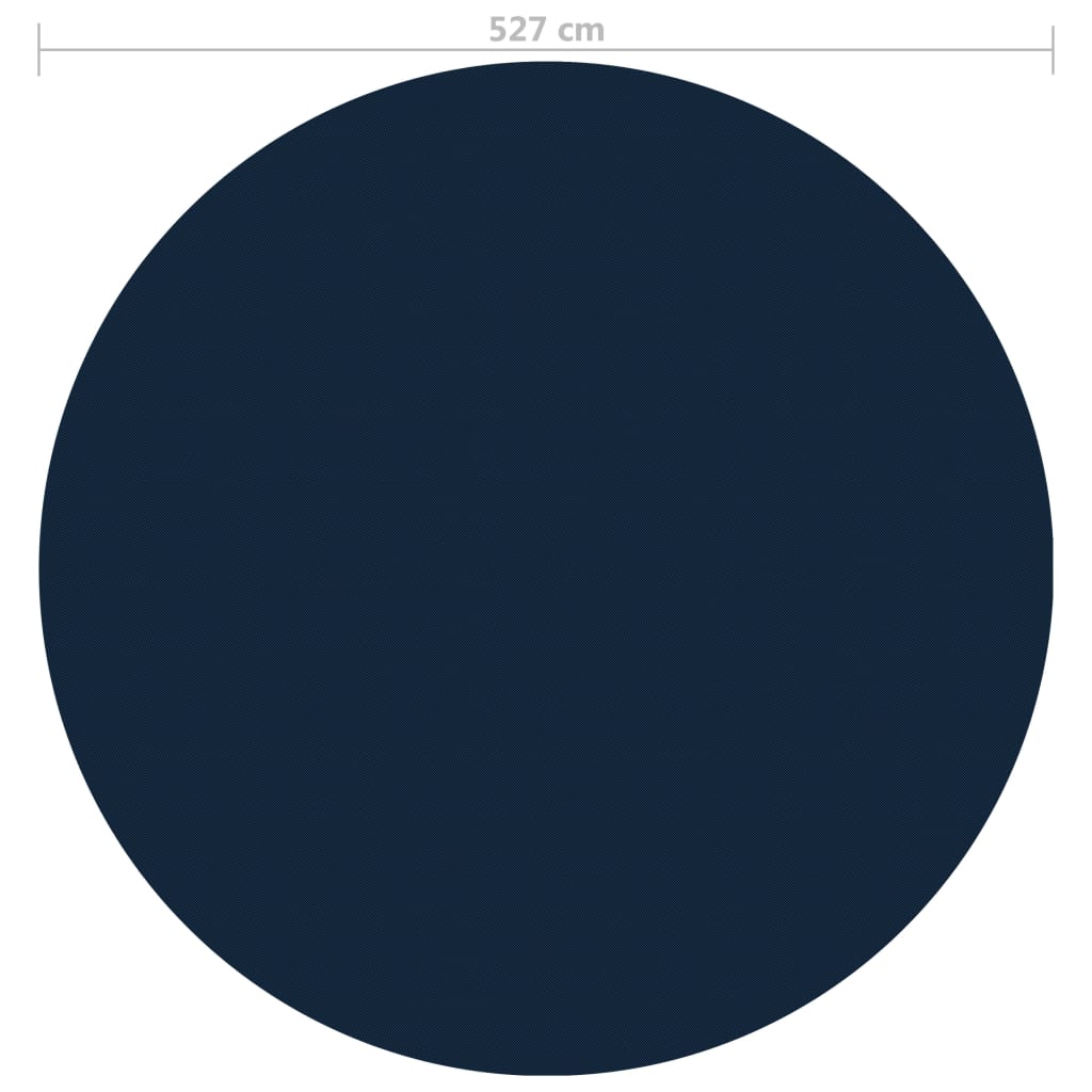 Película p/ piscina PE solar flutuante 527 cm preto e azul