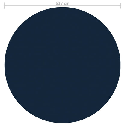 Película p/ piscina PE solar flutuante 527 cm preto e azul