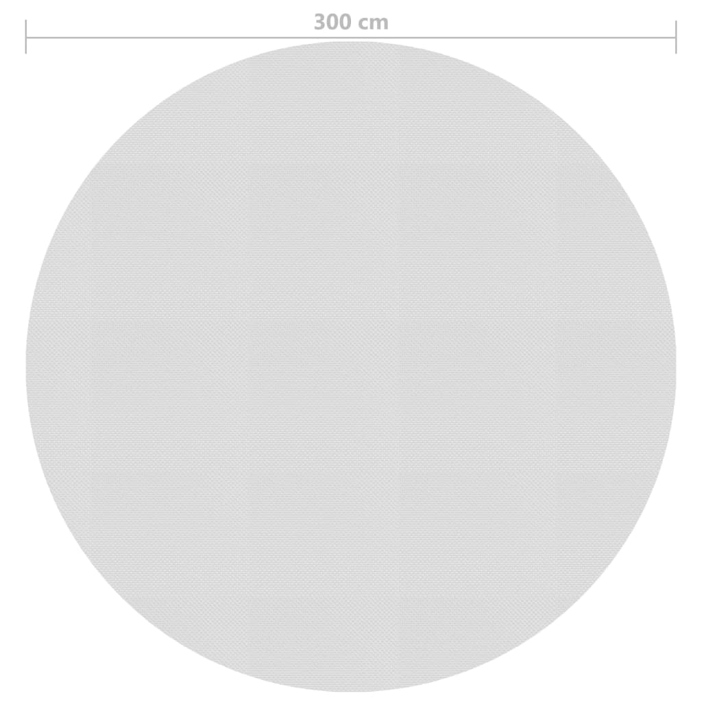 Película p/ piscina PE solar flutuante 300 cm cinzento