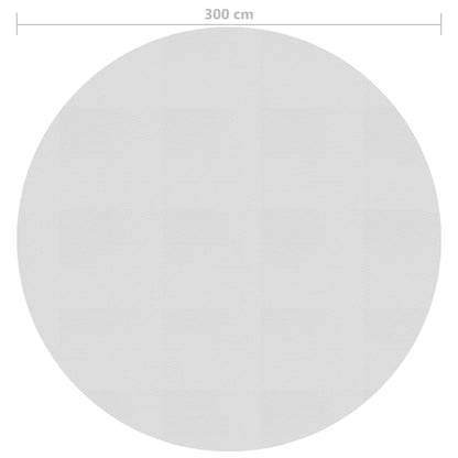 Película p/ piscina PE solar flutuante 300 cm cinzento