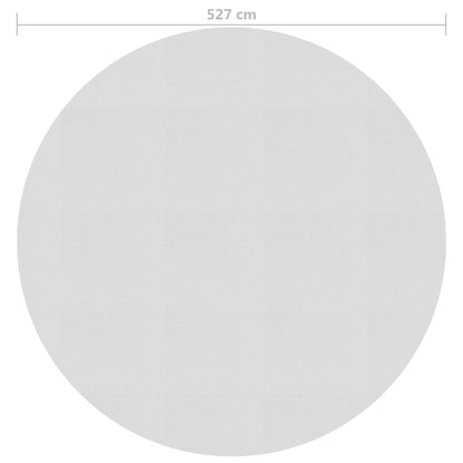 Película p/ piscina PE solar flutuante 527 cm cinzento