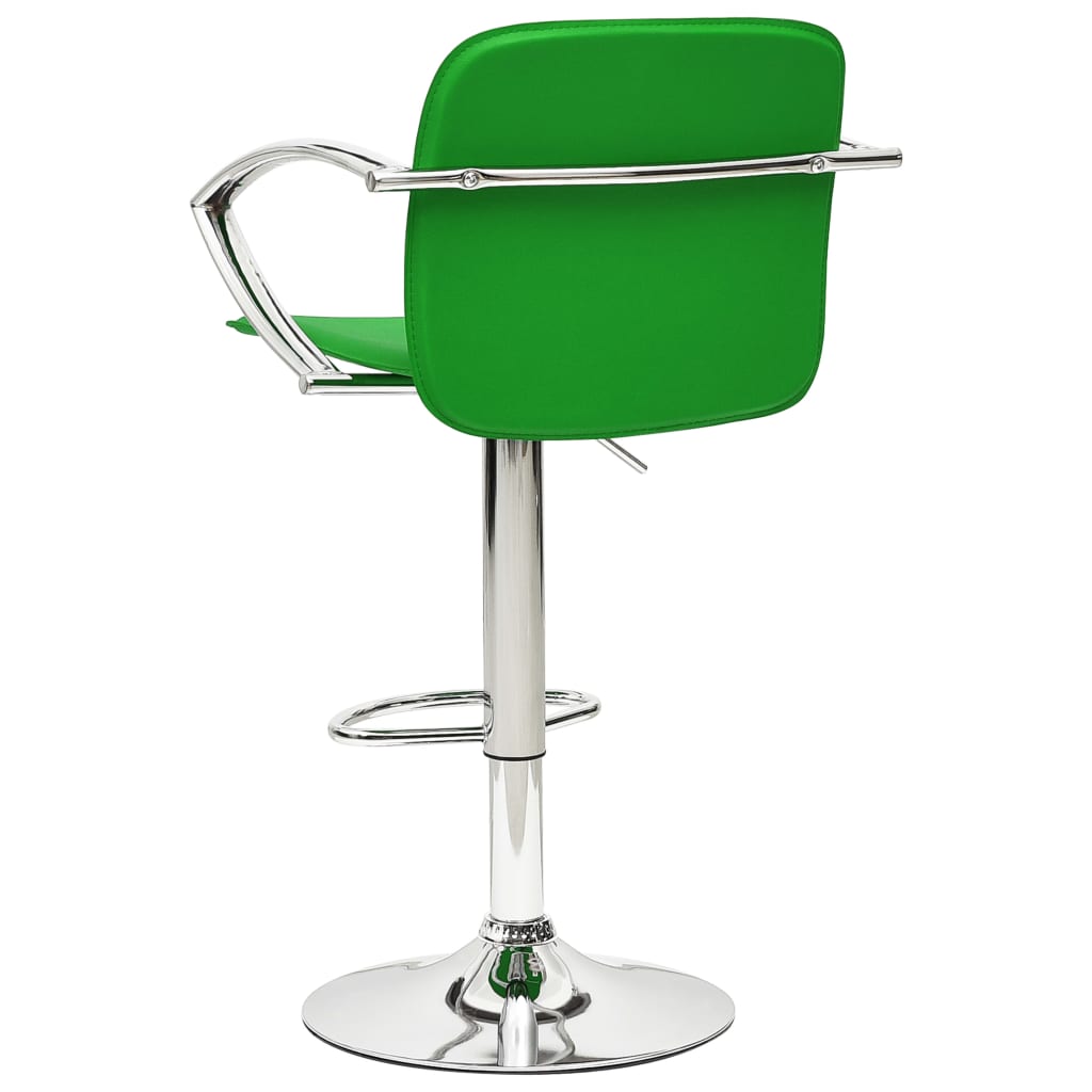 Bancos de bar 2 pcs couro artificial verde