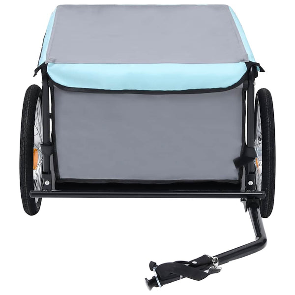 Reboque de carga para bicicleta 65 kg preto e azul