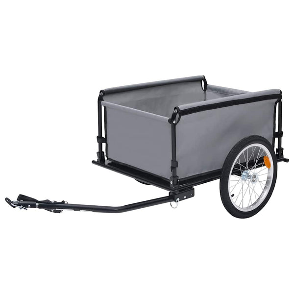 Reboque de carga para bicicleta 65 kg cinzento e laranja