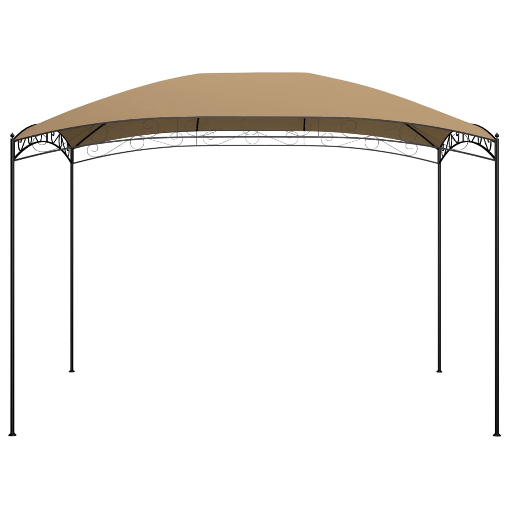 Gazebo 3x4x2,65 m 180 g/m² cinzento-acastanhado