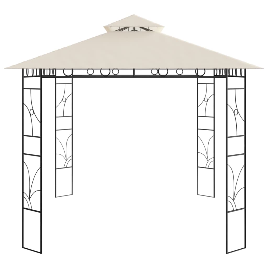 Gazebo 4x3x2,7 m 160 g/m² cor creme