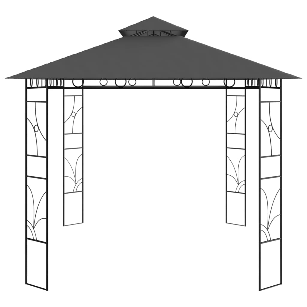 Gazebo 4x3x2,7 m 160 g/m² antracite