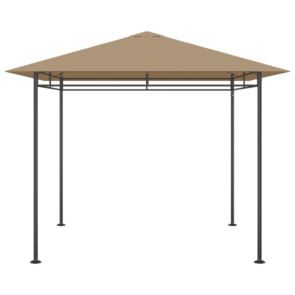 Gazebo 3x3x2,7 m 180 g/m² cinzento-acastanhado