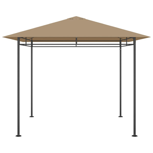 Gazebo 3x3x2,7 m 180 g/m² cinzento-acastanhado