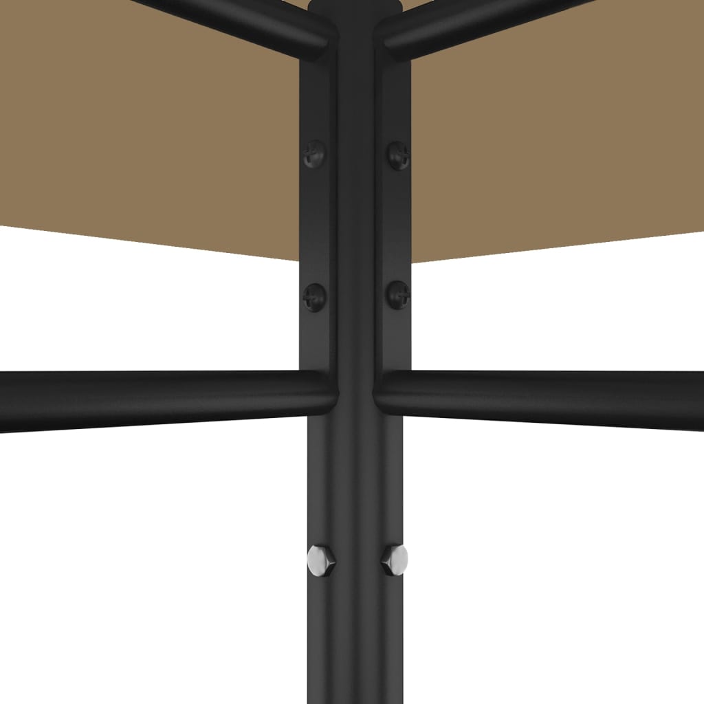 Gazebo 384x281x270 cm 180 g/m² cinzento-acastanhado
