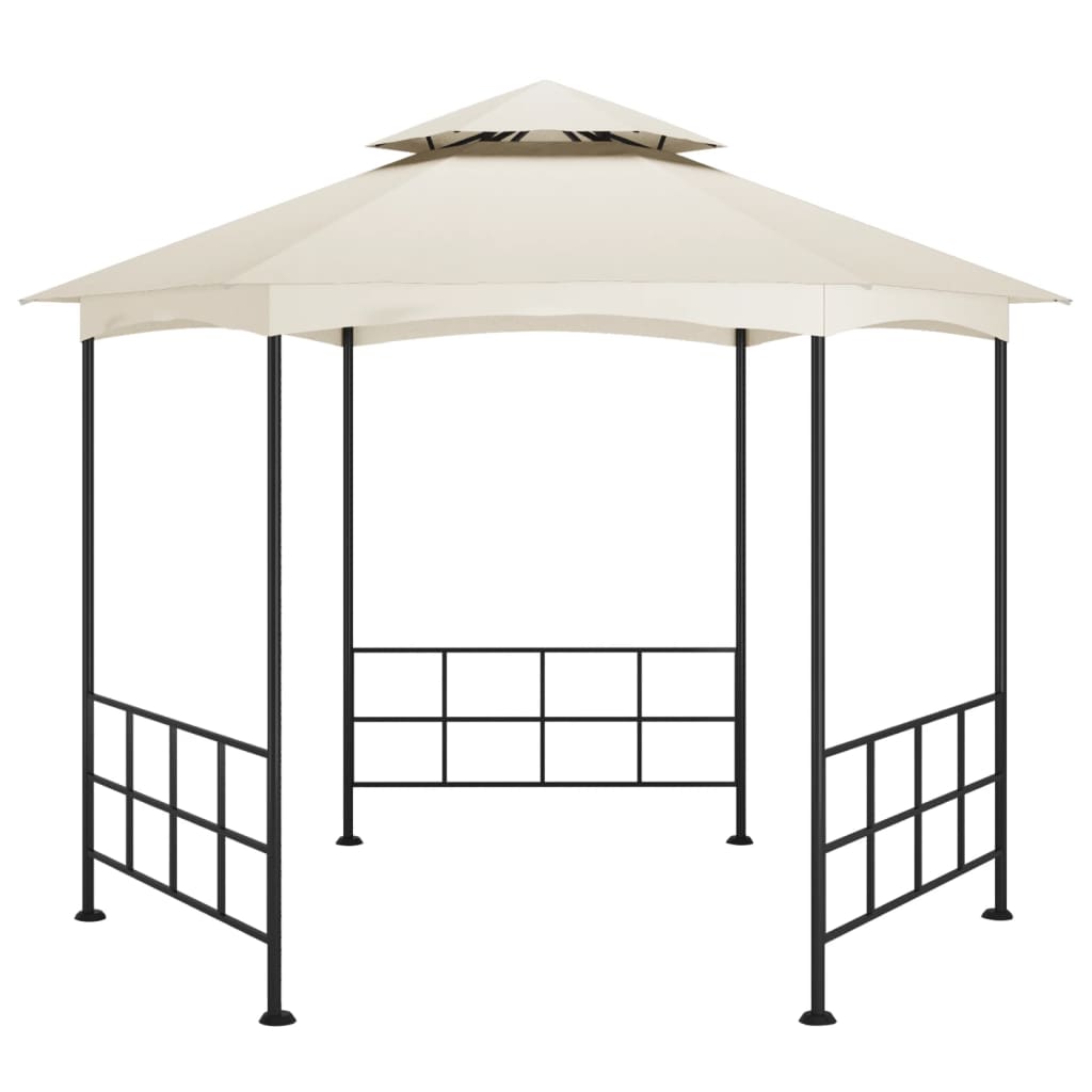 Gazebo com paredes laterais 3,1x2,7 m cor creme