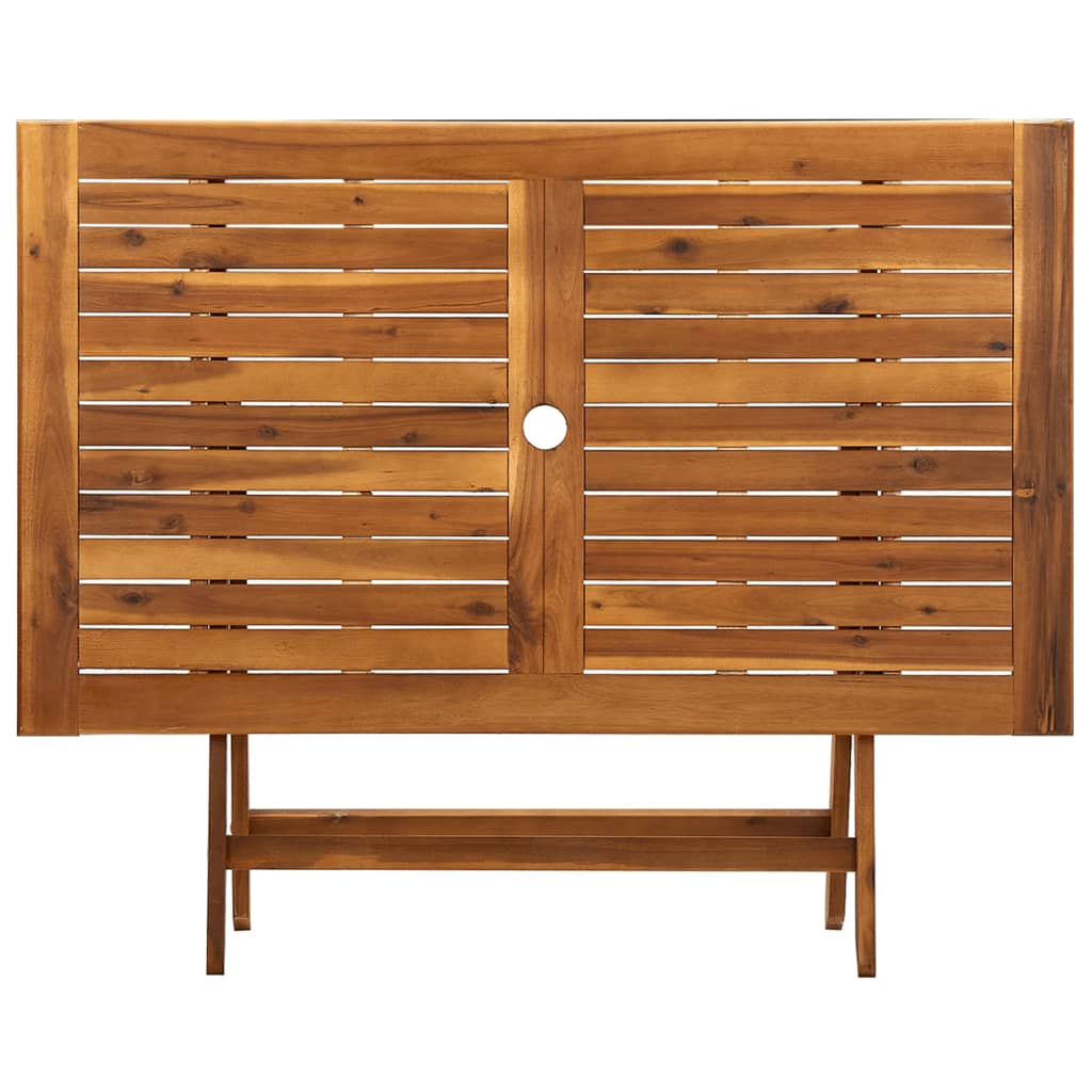 Mesa de jardim dobrável 120x70x75 cm madeira de acácia maciça