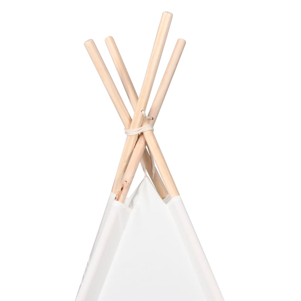 Tenda teepee infantil c/ saco 120x120x150cm pele pêssego branco