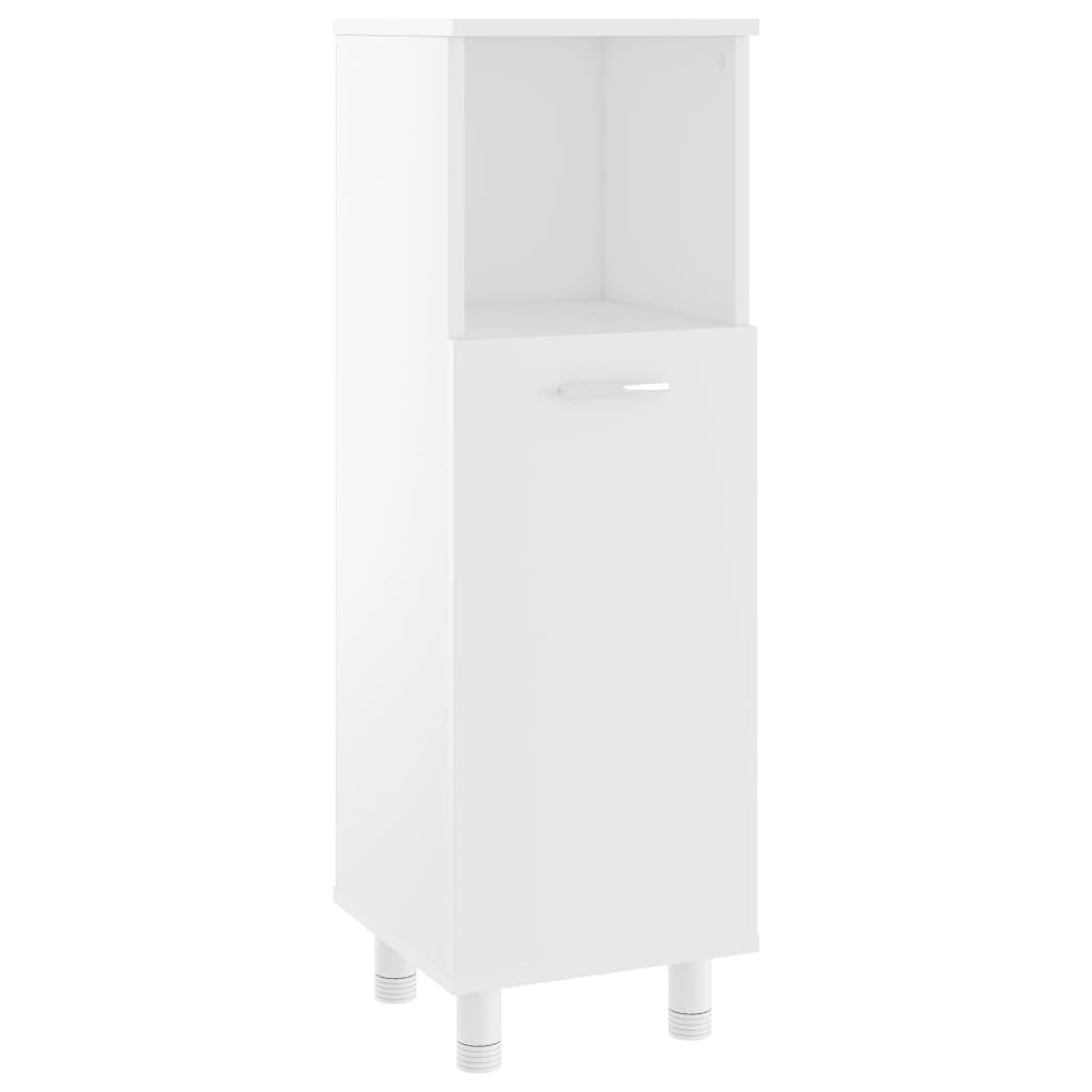 4 pcs conjunto de móveis de casa de banho contraplacado branco