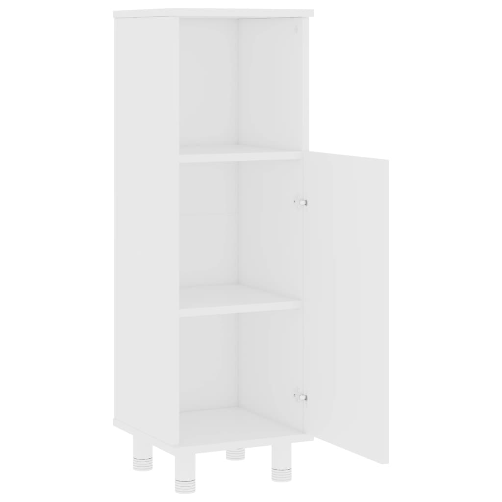4 pcs conjunto de móveis de casa de banho contraplacado branco