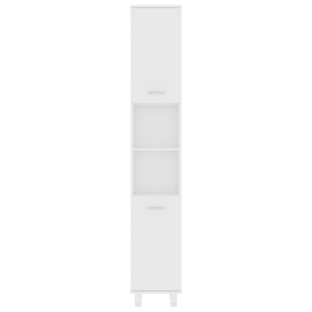 4 pcs conjunto de móveis de casa de banho contraplacado branco