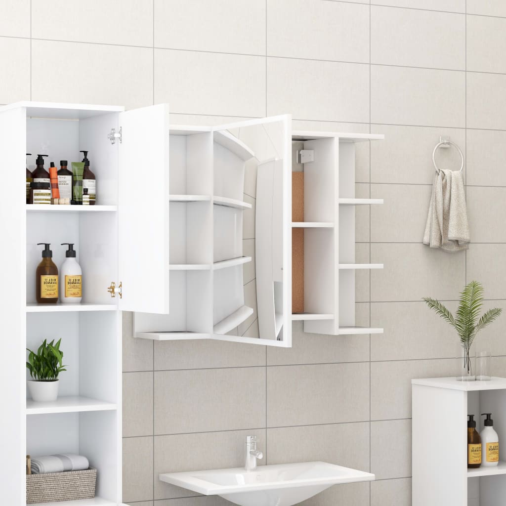 3 pcs conjunto de móveis de casa de banho contraplacado branco