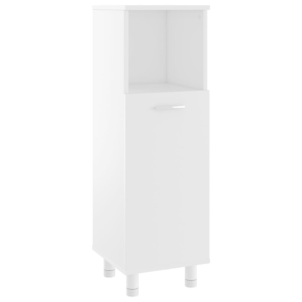 3 pcs conjunto de móveis de casa de banho contraplacado branco
