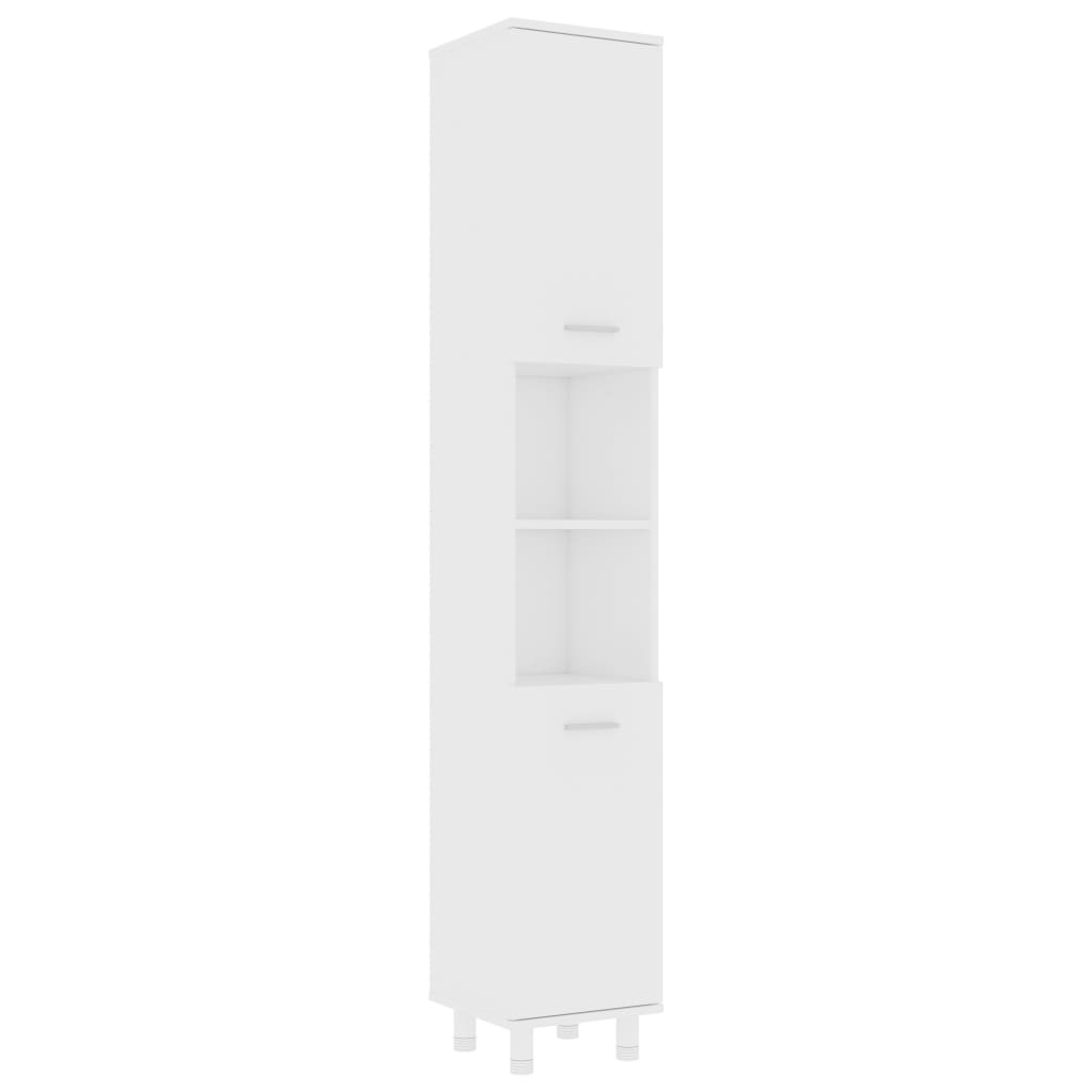3 pcs conjunto de móveis de casa de banho contraplacado branco