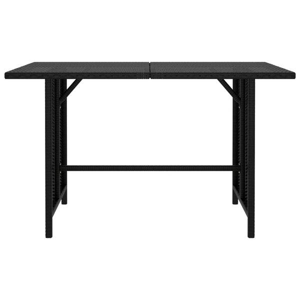 Mesa de jantar para jardim 110x70x65 cm vime PE preto
