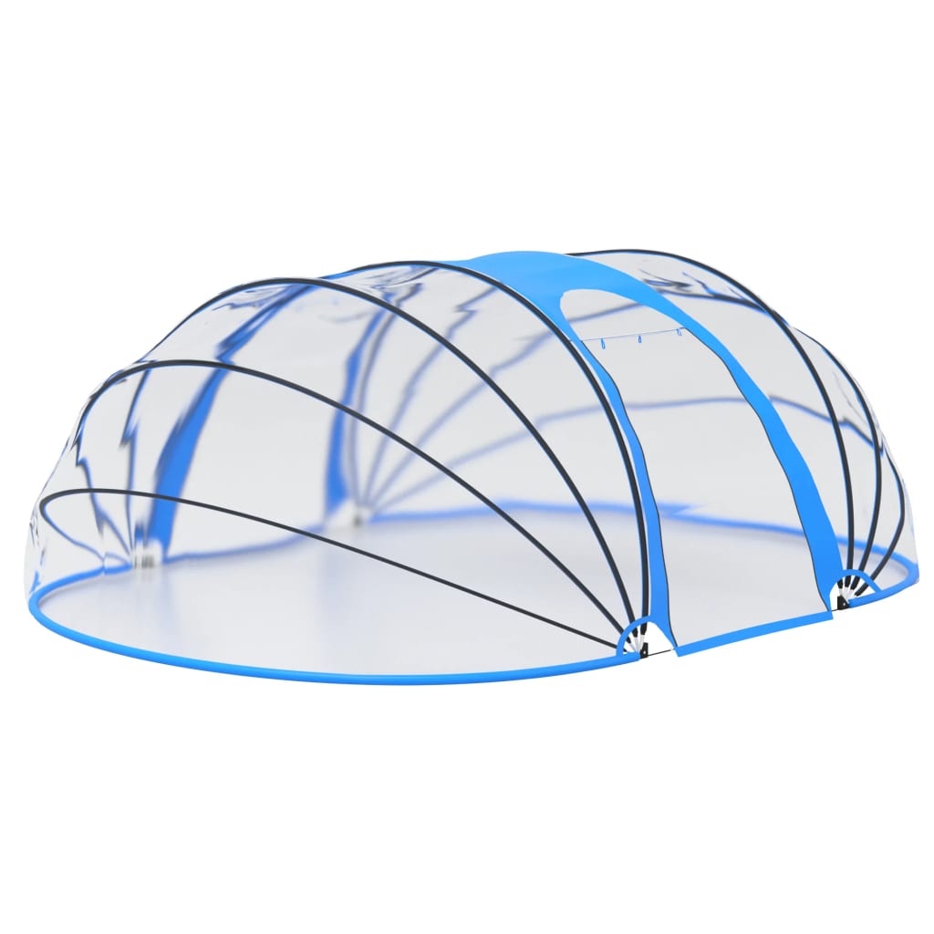 Cúpula de piscina oval 530x410x210 cm