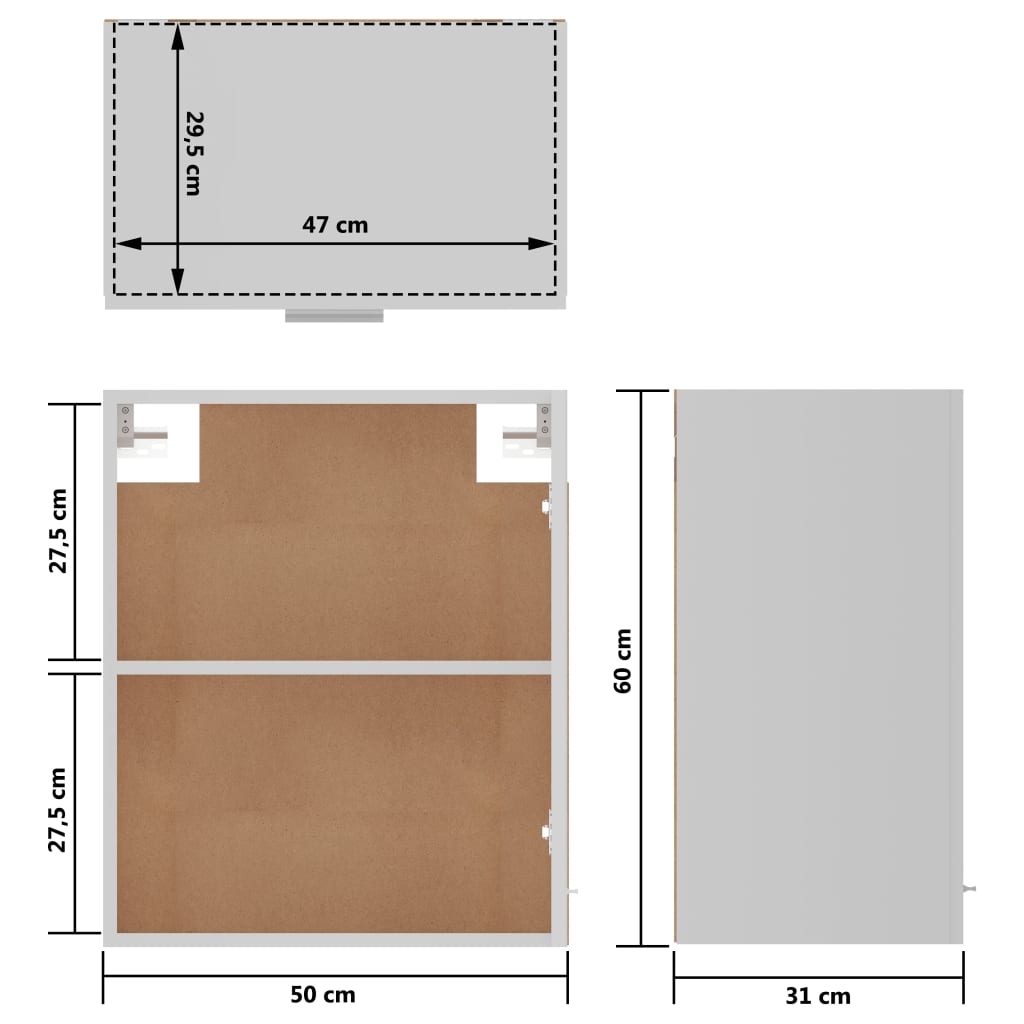 Armários de parede “Lyon” 2 pcs deriv. madeira branco