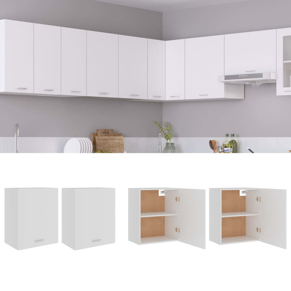 Armários de parede “Lyon” 2 pcs deriv. madeira branco