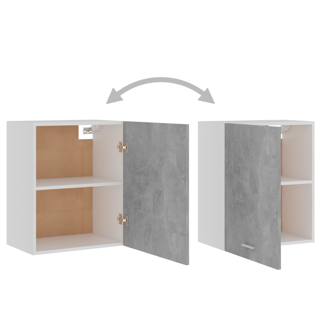 Armários parede “Lyon” 2pcs deriv. madeira cinza cimento