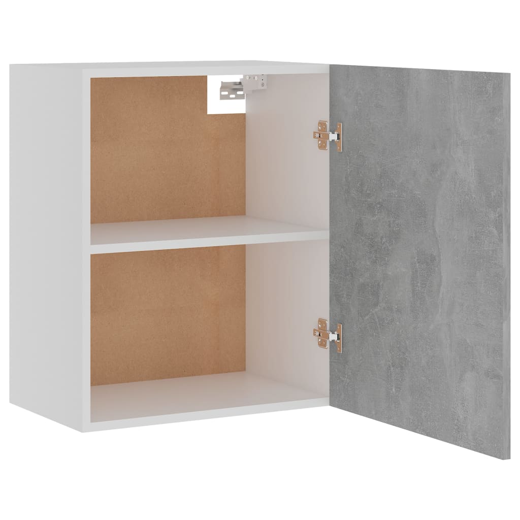 Armários parede “Lyon” 2pcs deriv. madeira cinza cimento