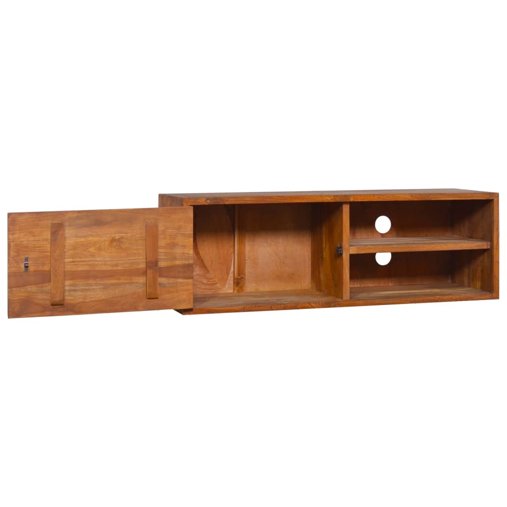 Armário de parede para TV 180x30x30 cm madeira de teca maciça