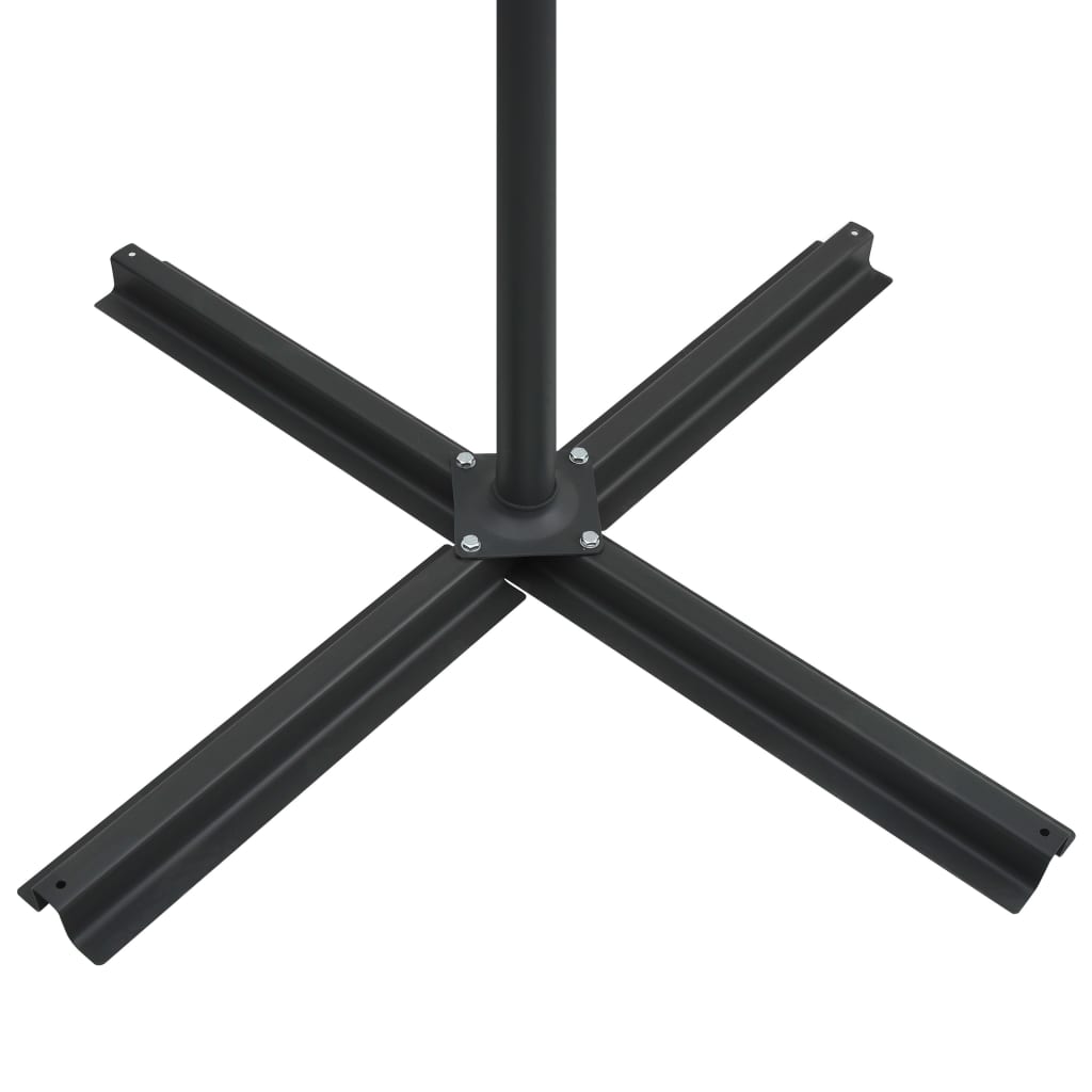Guarda-sol de jardim cantilever c/ luzes LED 250x250 cm bordô