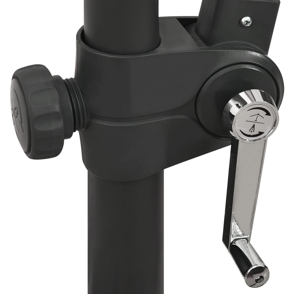 Guarda-sol jardim cantilever c/ poste e luzes LED 300 cm areia