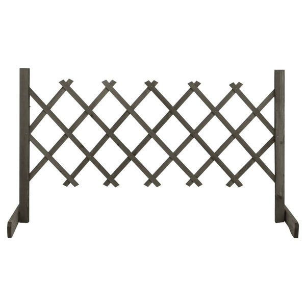 Vedação em treliça para jardim 120x60 cm abeto maciço cinzento
