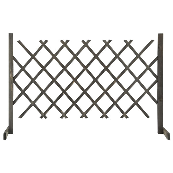 Vedação em treliça para jardim 120x90 cm abeto maciço cinzento