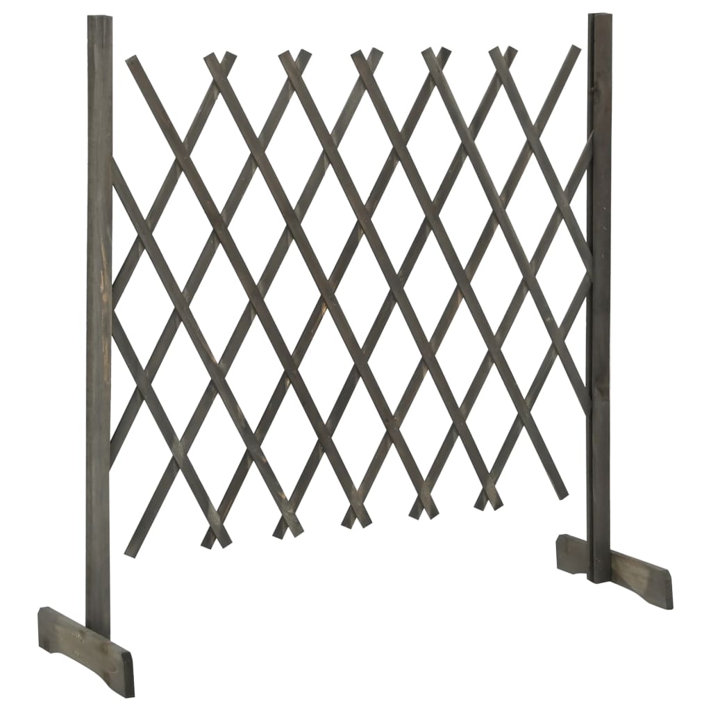 Vedação em treliça para jardim 120x90 cm abeto maciço cinzento