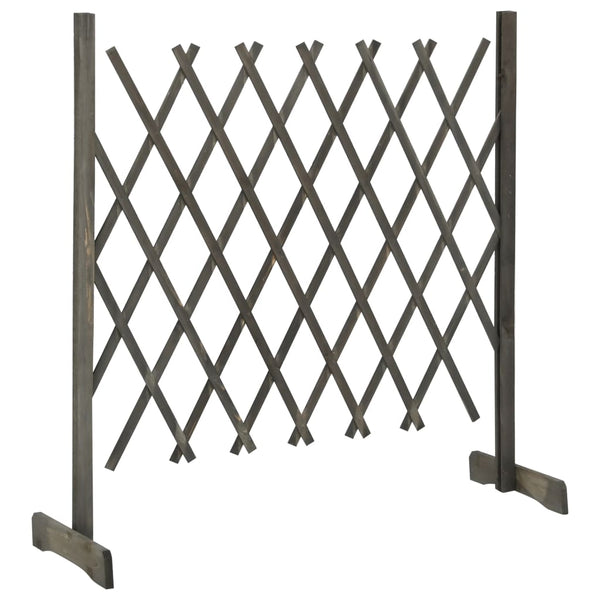 Vedação em treliça para jardim 120x90 cm abeto maciço cinzento