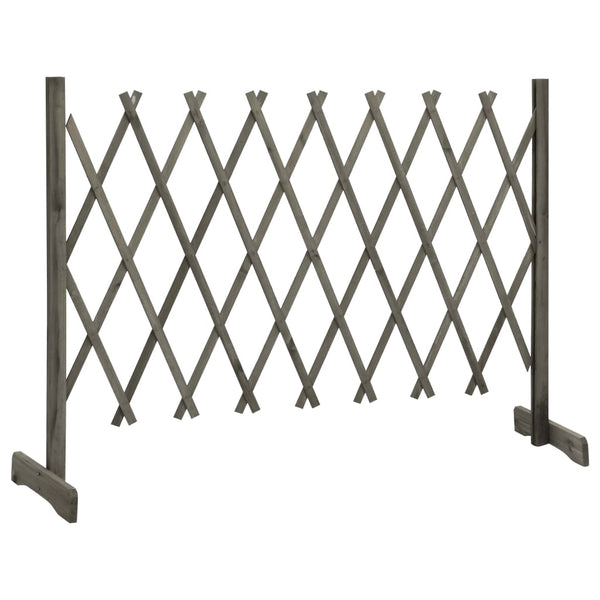 Vedação em treliça para jardim 150x80 cm abeto maciço cinzento