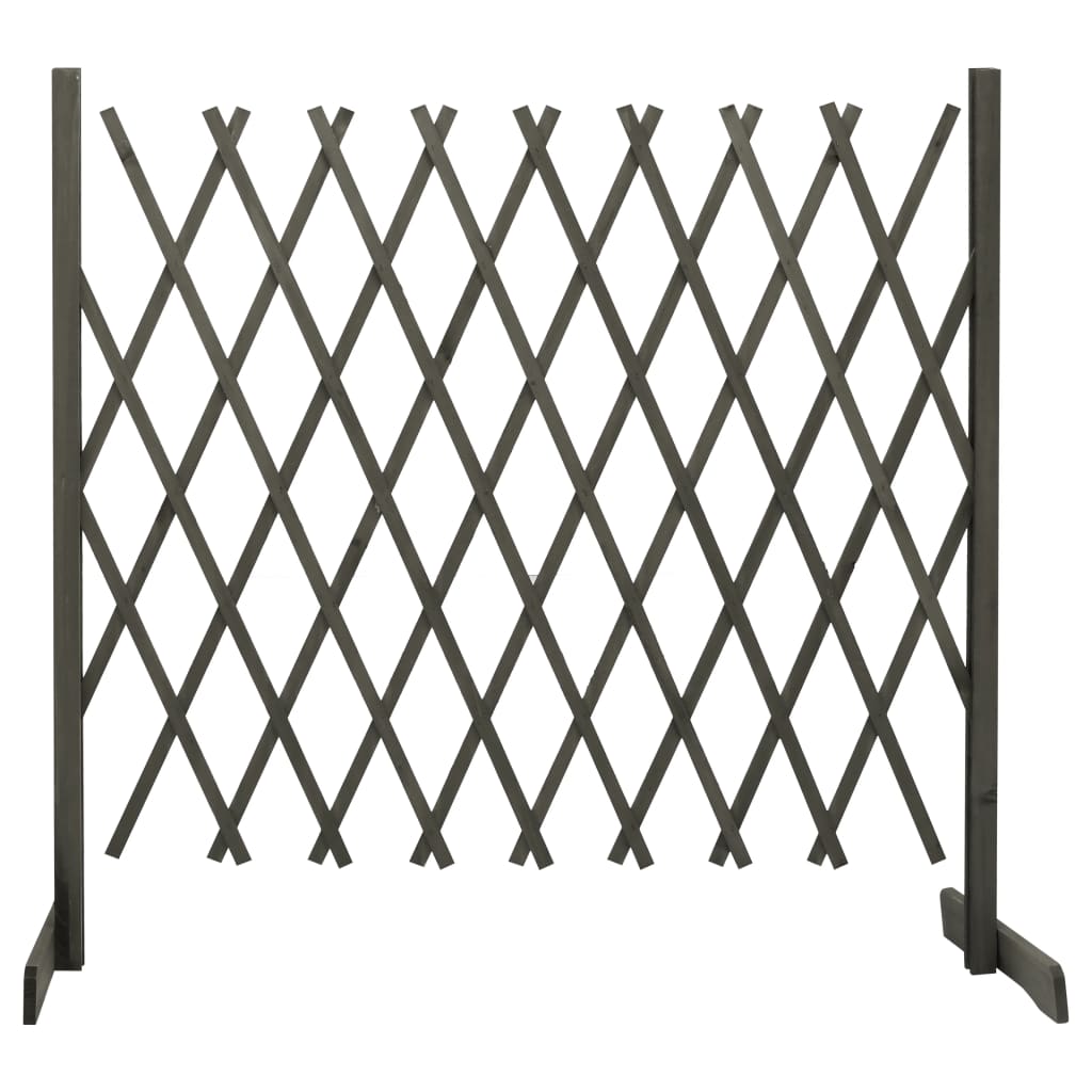 Vedação em treliça para jardim 180x100 cm abeto maciço cinzento