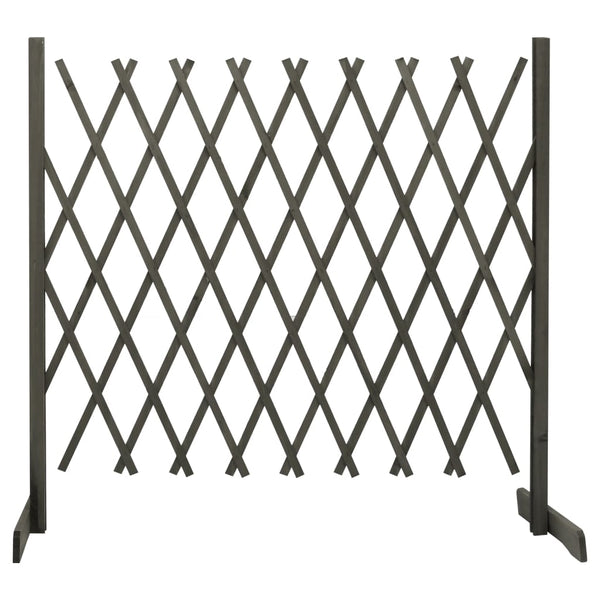 Vedação em treliça para jardim 180x100 cm abeto maciço cinzento