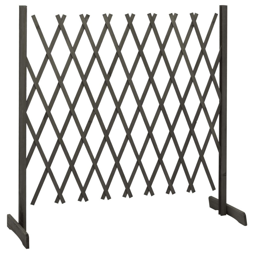 Vedação em treliça para jardim 180x100 cm abeto maciço cinzento