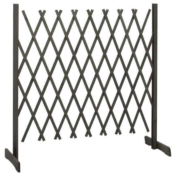 Vedação em treliça para jardim 180x100 cm abeto maciço cinzento