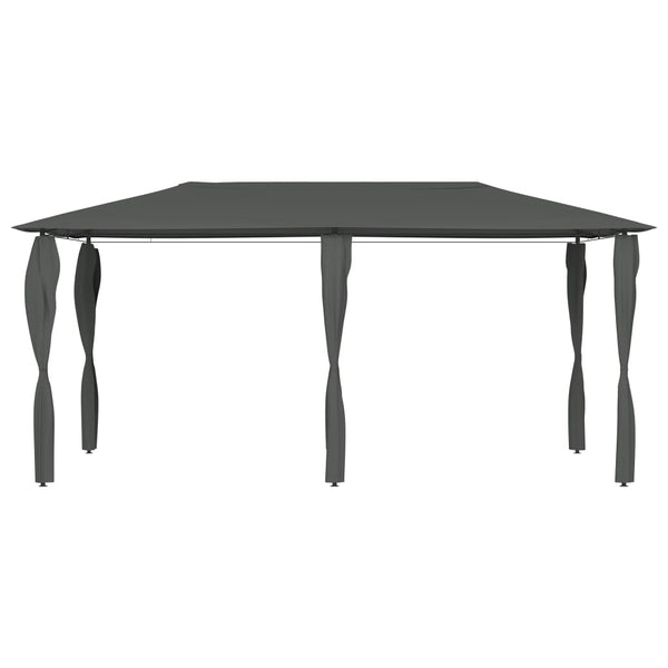 Gazebo 2,98x5,3x2,59 m com capas para postes 160 g/m² antracite