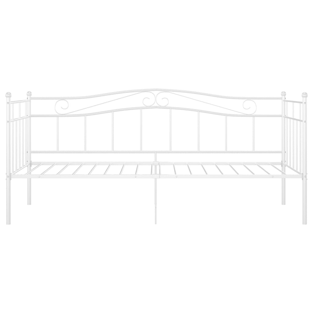 Sofá-cama 90x200 cm metal branco