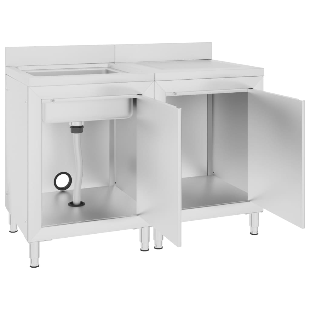 Armário c/ lava-louça cozinha comercial 120x60x96cm aço inoxid.