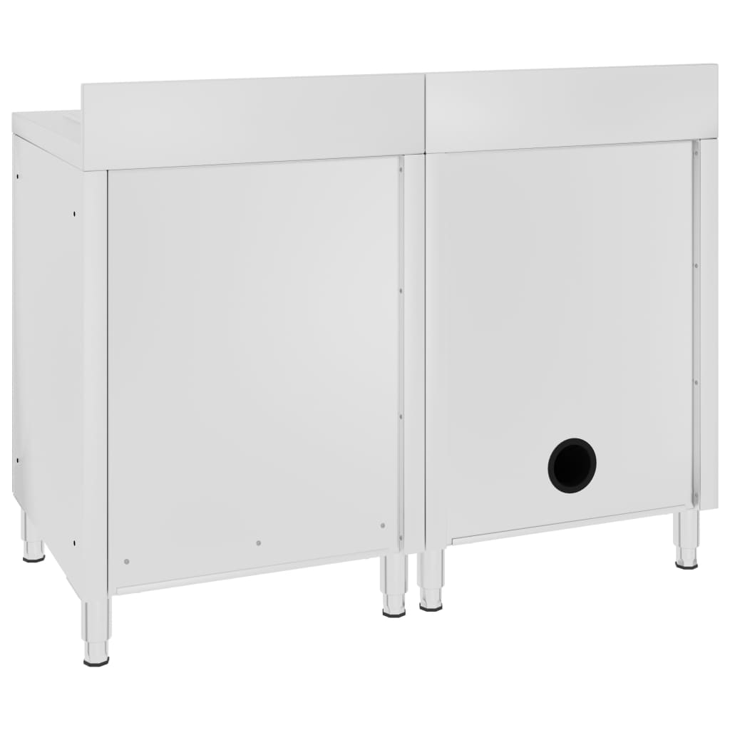 Armário c/ lava-louça cozinha comercial 120x60x96cm aço inoxid.
