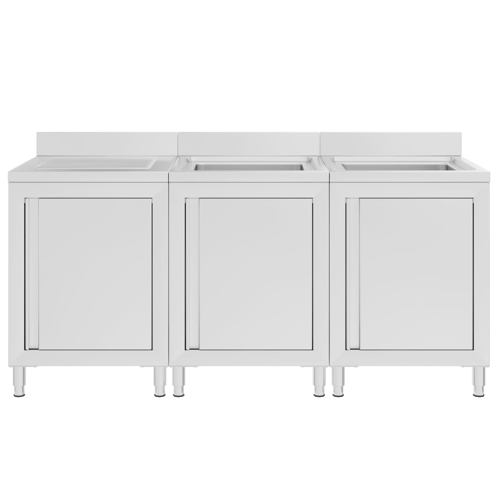 Armário c/ lava-louça cozinha comercial 180x60x96cm aço inoxid.