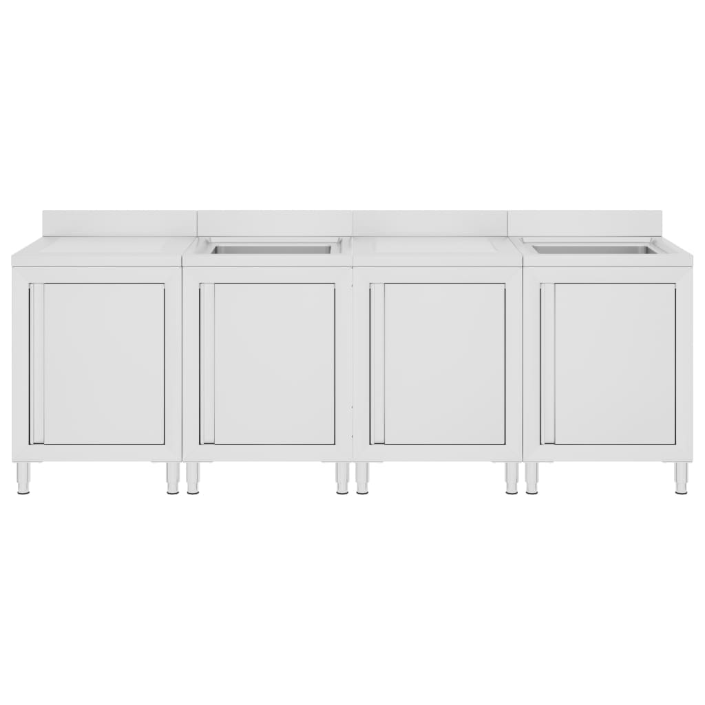 Armário c/ lava-louça cozinha comercial 240x60x96cm aço inoxid.